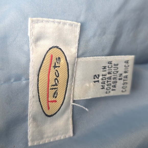 Talbots light blue 100% wool sz 12 2 button blazer. Gently worn condition - Picture 11 of 12